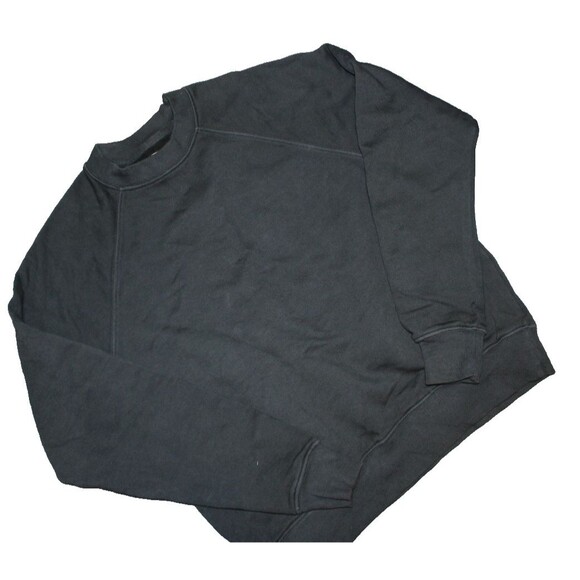 MATE THE LABEL ORGANIC OVERSIZED FLEECE CREWNECK HOODIE THYME GREEN XS NWT - Picture 3 of 4